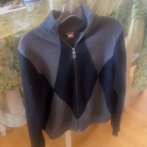 Michael Kors men’s zip up 2 tone sweater
